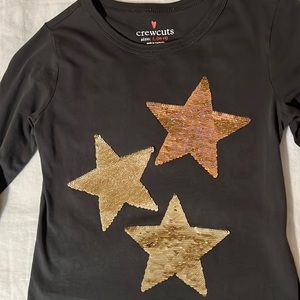 Crewcuts L/S Sequin Star Tee Size L (10/11)